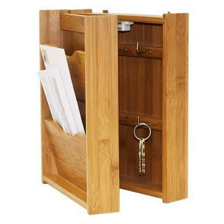 Bamboo Key - CORP LETTER RACK W/ KEY BOX BAMBOO -BAMBOO