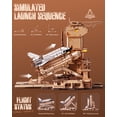 thumbnail image 3 of ROBOTIME 3D Wooden Puzzle, 1:420 Scale Space Shuttle Mechanical Building Kits, DIY Wooden Model Craft Kits with Lights & Moving Parts, Gifts for Adults Teens, 3 of 9