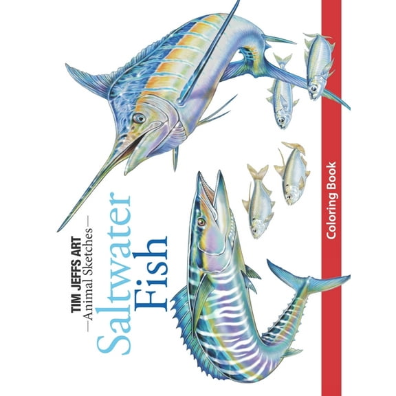 Saltwater Fish Coloring Book (Paperback) by Jo Warren, Tim Jeffs