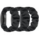 thumbnail image 1 of wonima11 3Pcs Women Men Scrunchie Elastic Braided Solo Loop Stretchy Straps Nylon SportBand Wristband For Inspire 3 2 HR Ace 3 2 Bands (Large, Black+Black+Black), 1 of 1