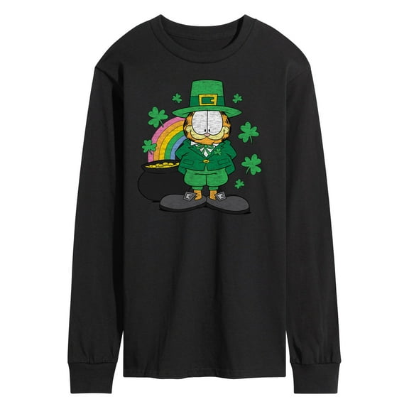Garfield Rainbow Shamrocks - Men's Long Sleeve T-Shirt