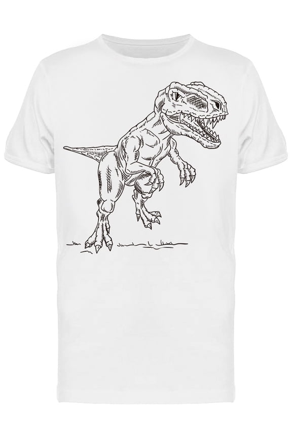 Angry T Rex Sketch Tee Men's -Image by Shutterstock