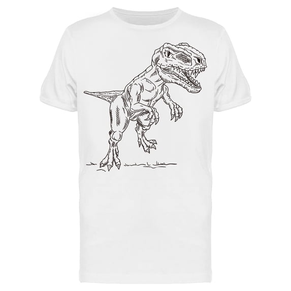 Angry T Rex Sketch Tee Men's -Image by Shutterstock