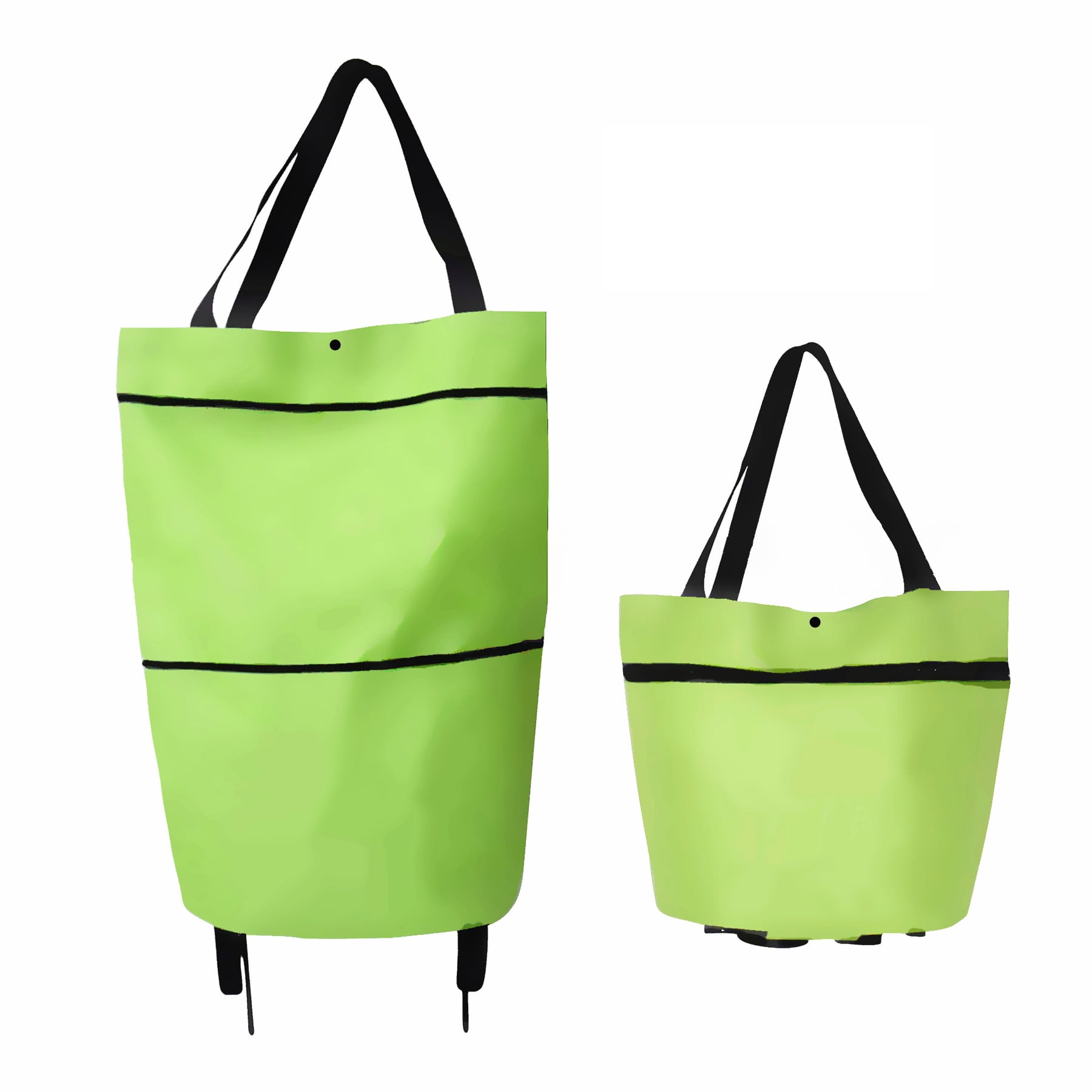 Details about   Foldable Shopping Bags With 2 Wheels Trolley Cart Large Storage Handbag 