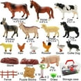 thumbnail image 2 of Figuras de animales de granja, juguetes BOLZRA, 53 unidades, con vallas, tierra, rompecabezas, 2 of 5
