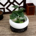 thumbnail image 2 of MasteelfCA 1 Set of Ceramic Hydroponic Flower Pot Round Flower Pot Ceramic Planter Pot with Plastic Base, 2 of 9