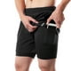 thumbnail image 1 of Pantalones cortos de ejercicio de secado rápido para correr y entrenar en el gimnasio para hombre Arsuxeo Negro/XL, 1 of 7