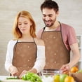 thumbnail image 5 of Brown Planet Moon Star Pattern Apron-Garden Aprons for Women with Pockets-Cotton Linen Waterproof Kitchen Cooking Gardening Aprons Adjustable for Kitchen,Cooking,BBQ and Salon 33x27 Inch, 5 of 7