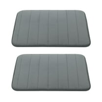 Unique Bargains 2-Piece Memory Foam Non-slip Floor Rug 24" x 16" Dark Gray