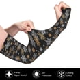 thumbnail image 2 of Kdxio White And Yellow Snowflakes Print UV Sun Protection Arm Sleeves - Tattoo Cover Up - Basketball Arm Sleeve UPF 50 Cooling for Men Women, 2 of 6