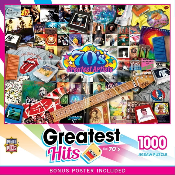MasterPieces 1000 Piece Puzzle - 70's Greatest Artists - 19.25"x26.75"