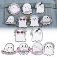 thumbnail image 1 of Broche Mignonne d'Halloween Blanche Accessoires de Vêtements Col Épingle Commémorative de Vacances, 1 of 4