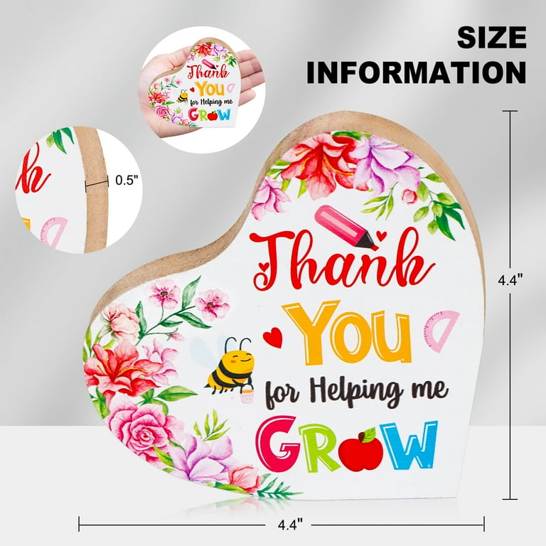 WaaHome Teacher Appreciation Gifts Engraved Thank You Plaque