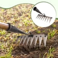 thumbnail image 1 of DYNWAVECA Garden Hoe Garden Hand Rake Manganese Steel Sturdy Agricultural Weeding Rake Weeding Tool for Planting Farm Loosening Digging 8 Tines, 1 of 10