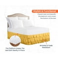 thumbnail image 3 of CCNY 11" Inch Drop Multi Ruffled Bed Skirt Twin Size 100% Microfiber Made Golden Color, 3 of 6