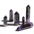 thumbnail image 4 of EOEMY Natural Amethyst Quartz Crystal Obelisk Wand Tower Point Reiki Healing Column-1Pc (Random Pick)-6-7Cm, 4 of 9