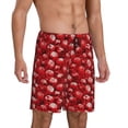thumbnail image 2 of Pofeuu skulls with grunge Print Men's Soft Woven Elastic Waistband Sleep Pajama Short-XX-Large, 2 of 6