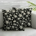 thumbnail image 3 of COMIO  Vintage Flower Pillow Covers Rustic Black Cream Floral Decor Throw Pillows Case for Couch Old Style Cute Pillowcase Outdoor Decorative Cushion Cases for Sofa Bed Decorations, 3 of 5
