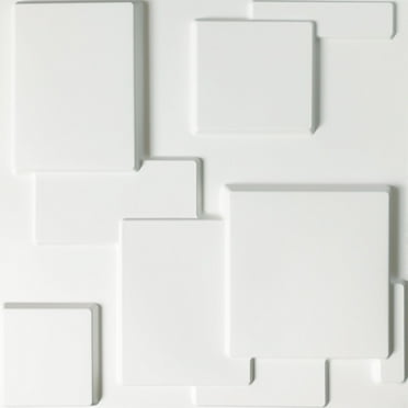 Art3d Squares Design 19.7 in. x 19.7 in. PVC 3D Wall Panel (12-Pack)