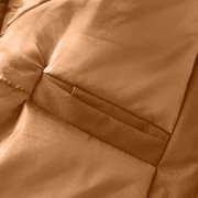 Fall Winter Insulatedd Jacket for Men Warm Down Jackets Thick Full Zip Casual Hooded Waterproof Coat Beige L
