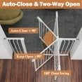 thumbnail image 4 of Vomeast 36in Extra Tall Baby Safety Gate,29.93- 48.8in Extra Wide Metal Dog Gates for Stair and Doorways,Pressure Mounted,White, 4 of 10