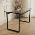 thumbnail image 5 of KOSSMAI Glass Rectangular Dining Table 51" For Dining Room Study Room Black, 5 of 6