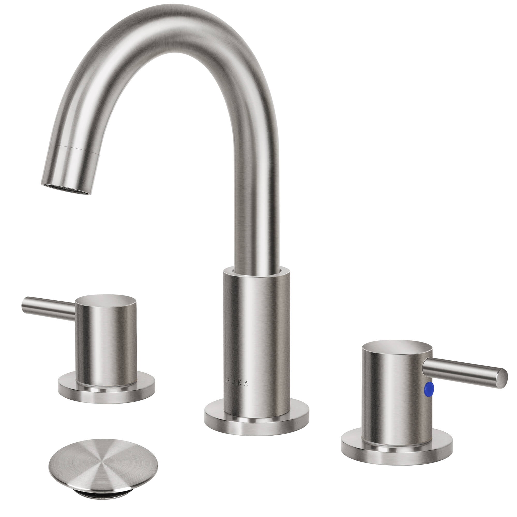 SOKA 816" Widespread Bathroom Faucet Brushed Nickel Bathroom Sink