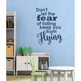 thumbnail image 3 of Don't Let Fear Keep from Flying Best Vinyl Lettering Stickers Inspirational Wall Decals Quote 23x17-Inch Deep Blue, 3 of 6