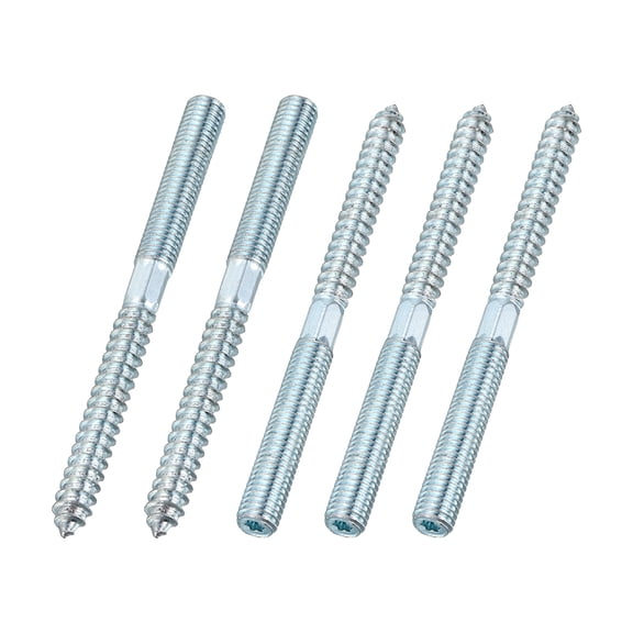 5Pcs M10 Hanger Bolts, 4.72"(120mm) Length Double Headed Hanger Bolts