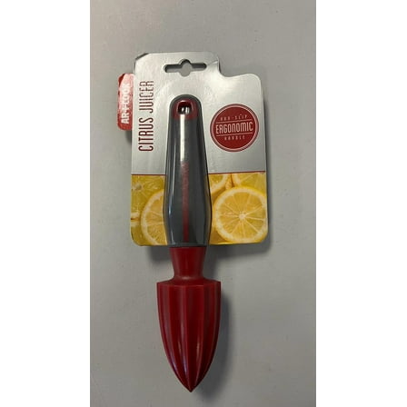 Art and Cook Non-Slip, Ergonomic Handle Citrus Juicer, Red