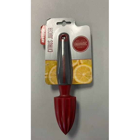 Art and Cook Non-Slip, Ergonomic Handle Citrus Juicer, Red