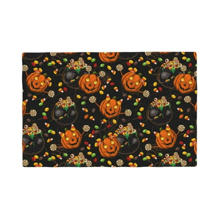 

Placemats Set of 6 Spooky Sweets Place mats for Dining Table Indoor/Outdoor Cute Heat Resistant Washable Table Mats(18 x 12 )