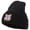 Black, variant on US Coast Guard Veteran Anchors Embroidered Long Beanie - Black OSFM