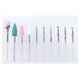 thumbnail image 1 of Graflsoa 10Pcs Nail Grinding Heads Kit with Storage Box, High Hardness Alloy, Multiple Styles for Fast Nail Removal, 2.35mm Handle, Complete Set for Manicure Tools., 1 of 6