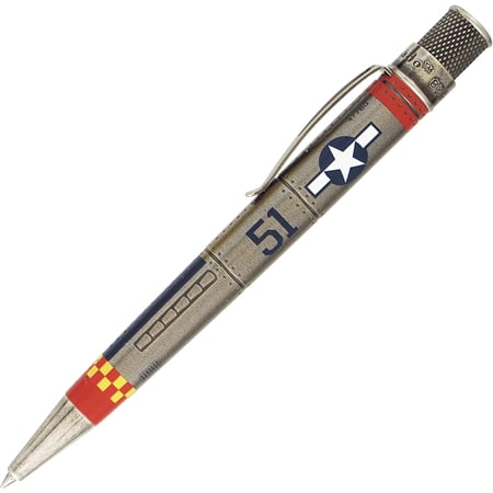 Vintage Metalsmith Collection Rollerball Pen, P-51 Mustang WWII Plane design (VRR-1343)