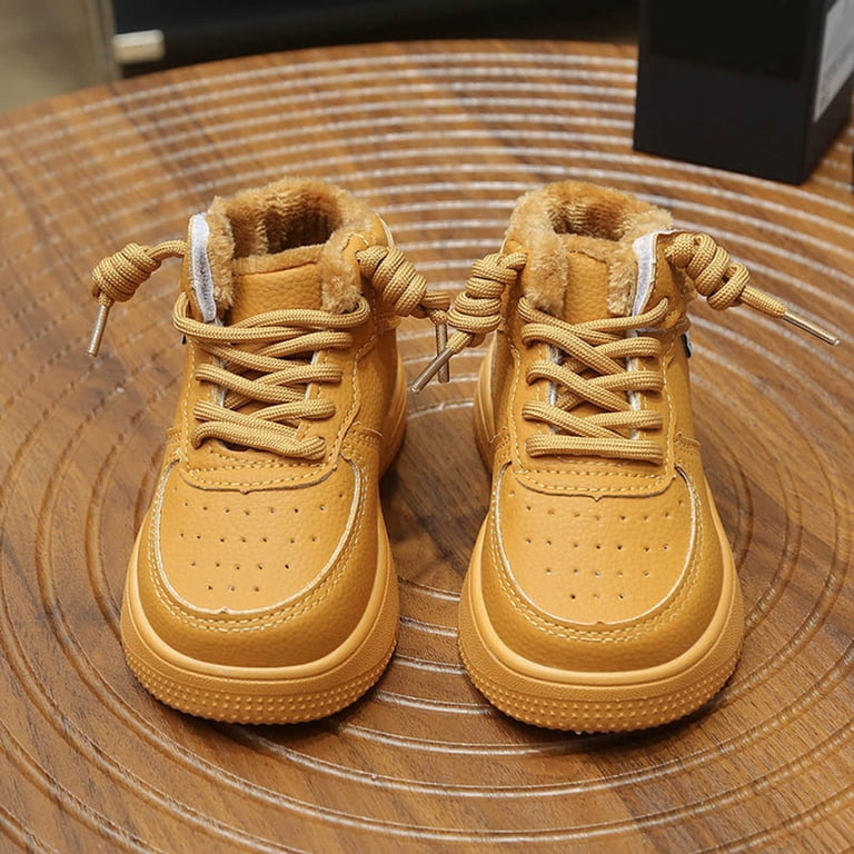 Unisex Snow Boots High Top Fur Lined Shoes Khaki Womens Platform Snow Boots Hoop and Loop Slip on Comfy Furry  main image 2