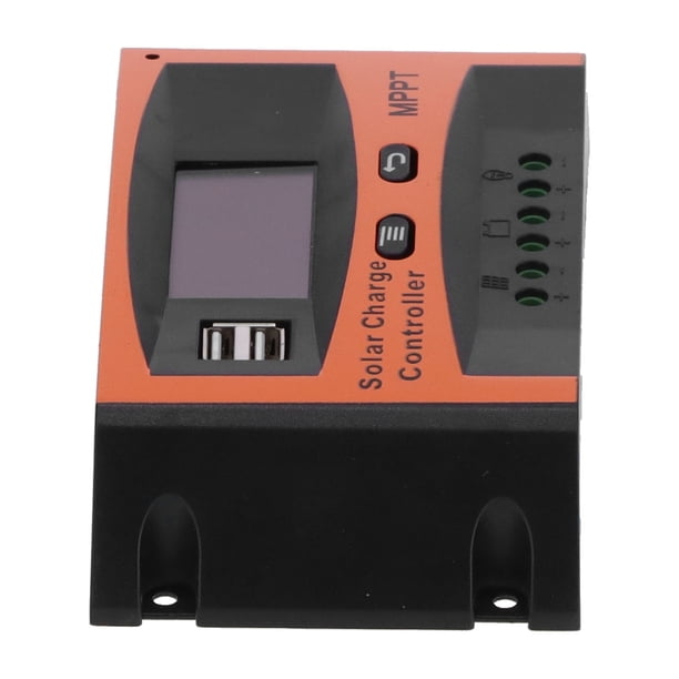 Controlador solar con puerto USB dual,Panel controlador de carga solar Controlador de carga solar Panel solar Regulador de batería Salida de alta intensidad