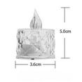 thumbnail image 3 of JWshufel Christmas Lights Indoor Christmas Table Decorations LED Crystal Candle Light Battery Operated Flameless Safe Ambient Lighting for Parties Weddings Home Romantic Decor Gift 2in Yellow, 3 of 8