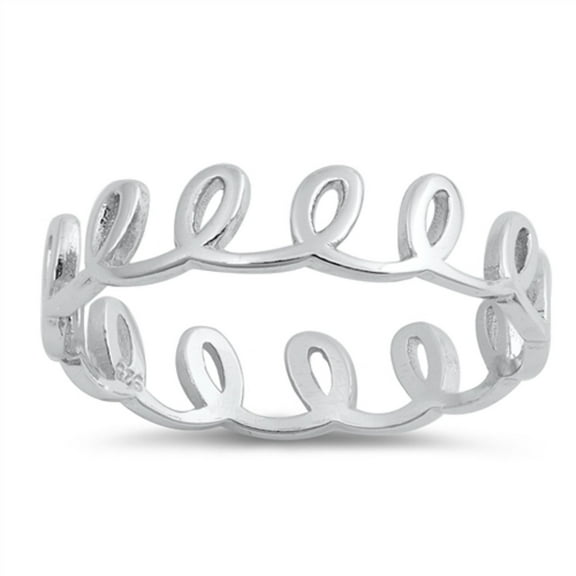 Sterling Silver Infinite Loops Ring Size 5