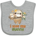 thumbnail image 3 of Inktastic Sloth I Love My Granny Boys or Girls Baby Bib, 3 of 4