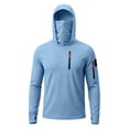 thumbnail image 3 of Mens UPF 50+ Sun Protection Lightweight Hoodie Shirts Long Sleeve Fishing Shirt SPF UV Running Hiking T Shirts, 3 of 7