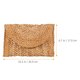 thumbnail image 3 of EeaseMX Bolso de mano de paja, bolso de mano portátil, monedero de playa de verano para mujer, 3 of 7