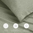 thumbnail image 4 of Noble Linens 4 Piece Jersey Knit 100% Cotton Sheet Set, Sage, Full, 4 of 11