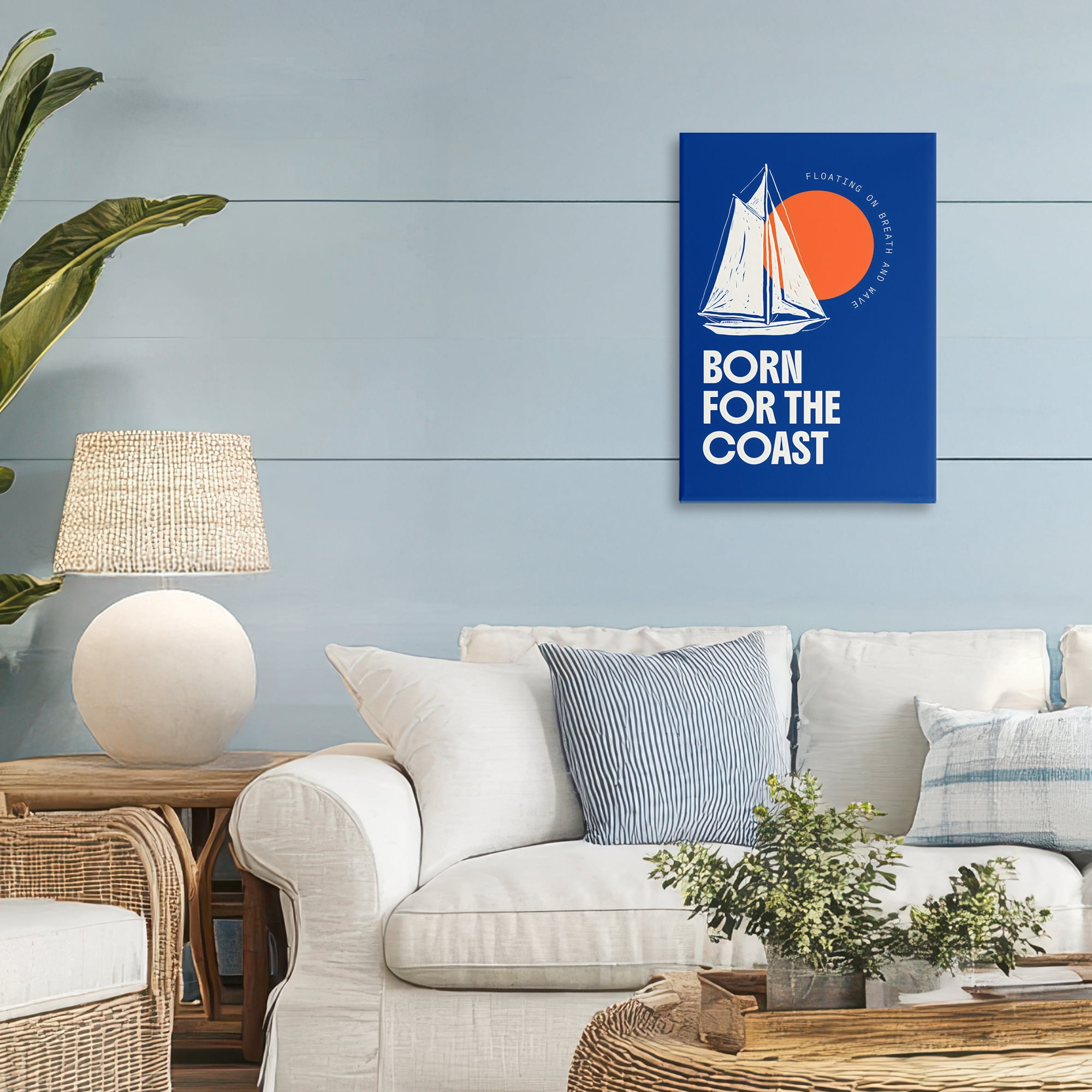 Stupell Industries Born For The Coast Canvas Wall Art, design by Creative Studio