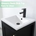 thumbnail image 5 of Eclife 18" Black Bathroom Vanity Set with Ceramic Sink Top, Water Saving Faucet Drain, 5 of 10