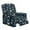 Black and Blue - Dog Paw Love, variant on HELLHERO Flower Print Lazy Boy Chair Covers Slipcover 4 Piece Recliner Cover 1 Seat Extra Large Fitted Cover for Recliner Chair with Foot Rest