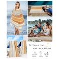 thumbnail image 5 of Orange Nordic Style Stripes Beach Towels Oversized Super Absorbent, Orange Grey Texture Lightweight Bath Towel Quick Dry Sets For Bathroom/Pool/Rv Camping/Beach Play/Gym Room/Picnic 23"x47", 5 of 8