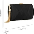 thumbnail image 4 of LZCKDPX Womens Evening Clutch Bag Designer Evening Handbag Hand Bag,Lady Party Wedding Clutch Purse,Black-elegant Tassel, 4 of 7