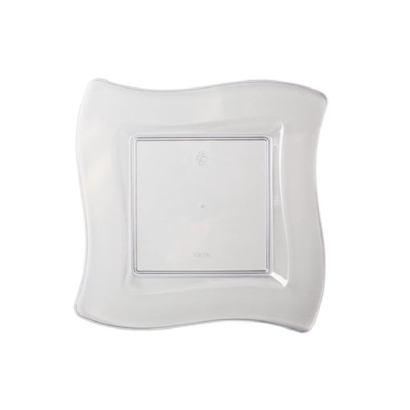 Wavetrends Square Clear 10" Dinner Plastic Plates *Case of 120*