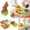 Multicolor, variant on Measuring Cup and Spoon Set | 12 Piece Stackable Nested Measuring Cups | Colorful Plastic Kitchen Utensils | Food Grade Material | For Baking and Cooking | 1/8 tsp to 1 Cup | Easy Storage